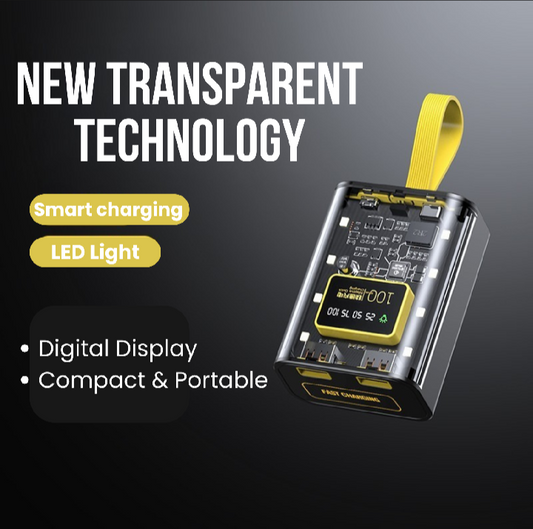 Q121 Mini: Transparent 10000mAh Power Bank