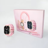 A58 Plus Smart Watch With  jewelry Set ( 8 IN 1 Set )