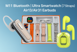 10 in - 1 Gadget Combo |  1 M11 Bluetooth | 1 Smart Watch |7 Belt |  1 Air 13 Earbuds