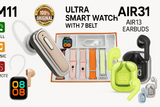 10 in - 1 Gadget Combo |  1 M11 Bluetooth | 1 Smart Watch |7 Belt |  1 Air 13 Earbuds