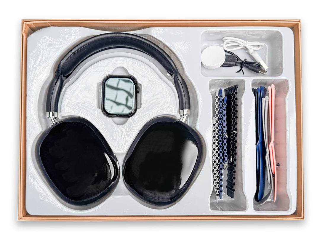 All-in-One Gift Pack (3 Belts + Smartwatch + P9 Headphones)