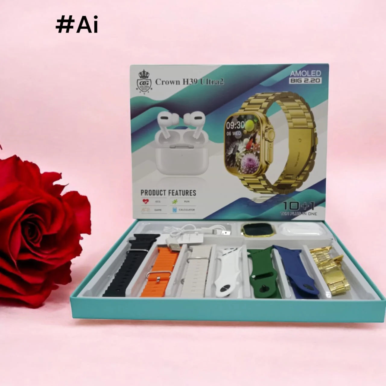 Crown H39 Smart Watch - Stylish Design with Advanced Features