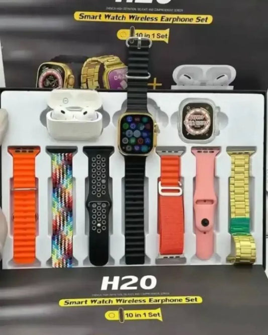 H20 Ultra 10 in 1 Ultra Smartwatch Health monitor Sports mode Bluetooth calling men women Smartwatch