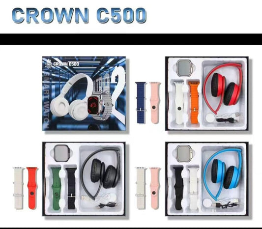 Ultra 2 Smart watch CROWN C 500 watch + Headphone