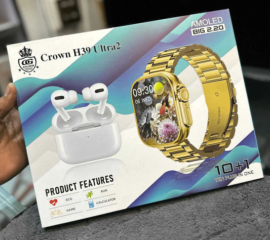 Crown H39 Smart Watch - Stylish Design with Advanced Features