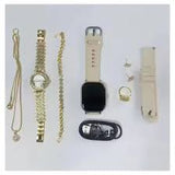 A58 Plus Smart Watch With  jewelry Set ( 8 IN 1 Set )