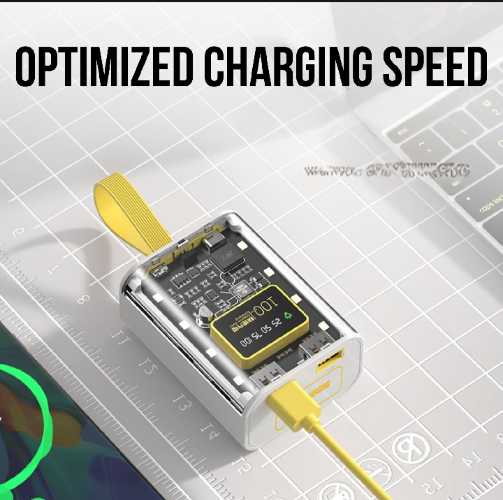 Q121 Mini: Transparent 10000mAh Power Bank