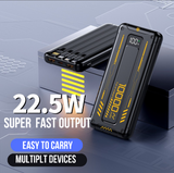 QTech Q126 10000mAh 66W PD Fast Charging Power Bank with 4 Cables