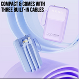Q130 Mini: Compact 10000mAh Power Bank with Integrated USB-C & Lightning