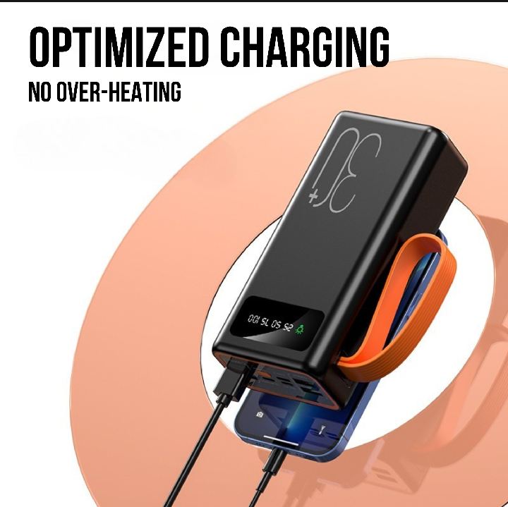 Q133: High-Capacity 30000mAh Power Bank with Bright LED