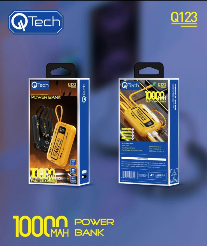 QTech 10000mAh High-Speed Power Bank - Q123 Series