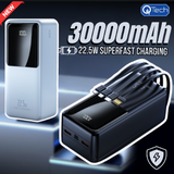 QTech 30000mAh Fast Charging Power Bank (22.5W) - Q134 Series