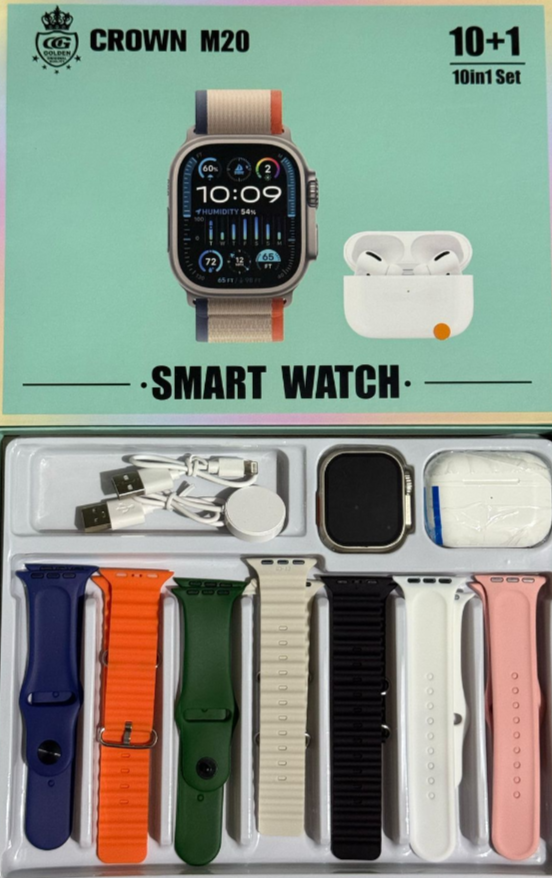 CROWN M 20  Smartwatch | 10 in 1 set  |
