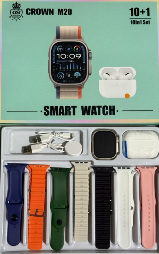 CROWN M 20  Smartwatch | 10 in 1 set  |