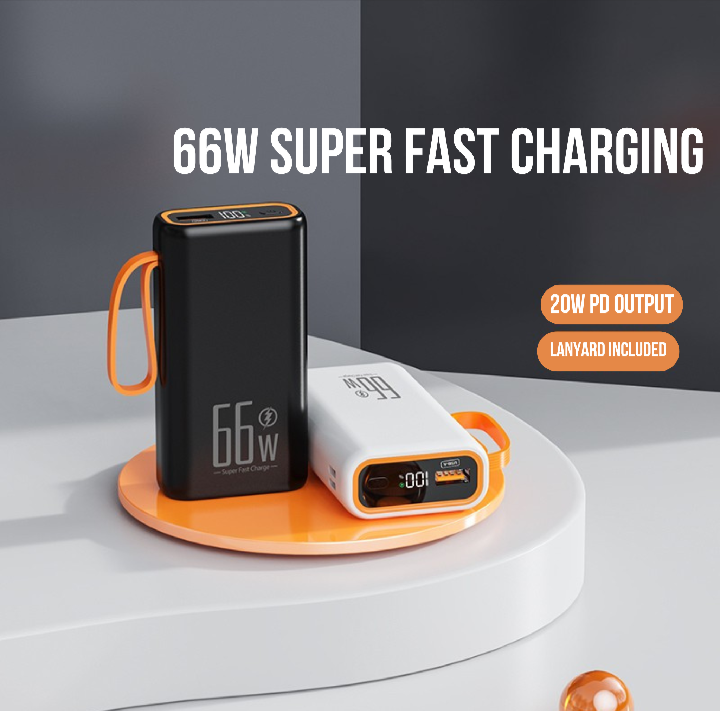 QTech 10000mAh Super Fast Charge Power Bank (66W) - Q135 Series