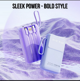 Q130 Mini: Compact 10000mAh Power Bank with Integrated USB-C & Lightning