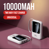 QTech 10000mAh Power Bank (66W/PD20W) + 4 Built-In Cables - Q129