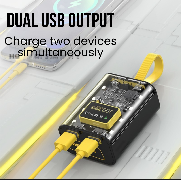 Q121 Mini: Transparent 10000mAh Power Bank