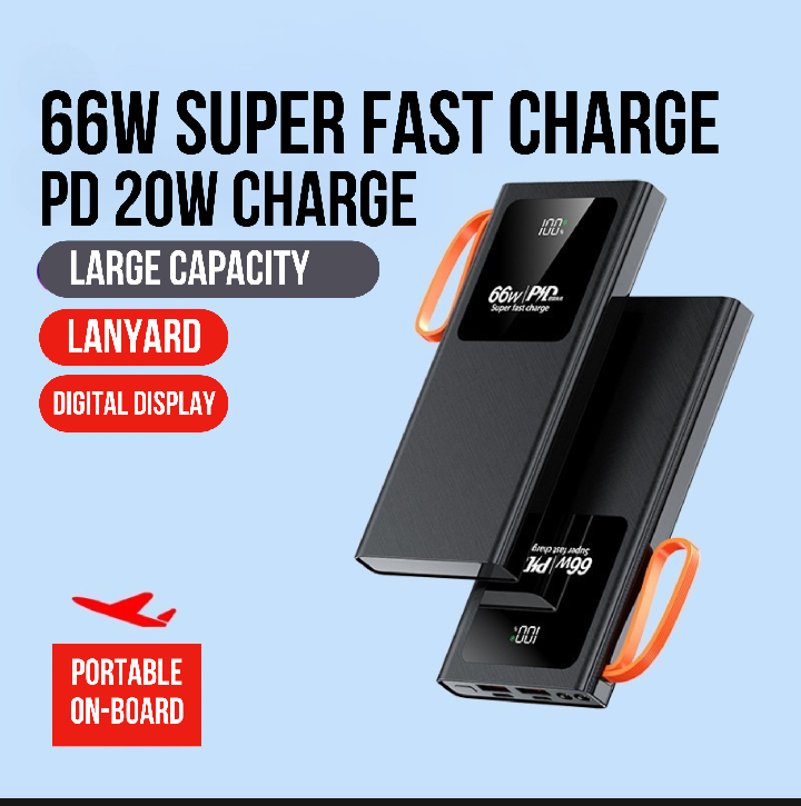 Q131: 10000mAh Portable Charger with 66W SCP & 20W PD