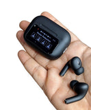 Black Airpods Pro with touch display Wallpaper, Timer, Brightness, Transparency control, Battery percentage Earbuds Pro 2, 2nd generation Wireless