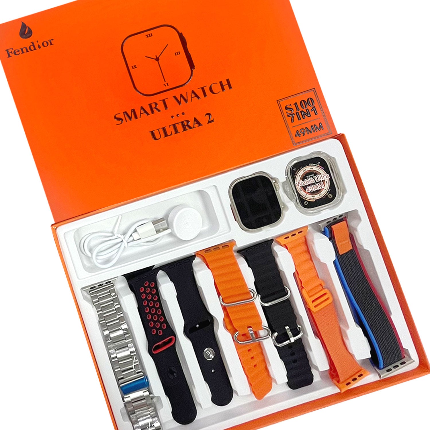 ( 9 in - 1 Ultra Smart & Headphone Combo ) - Ultra Smartwatch + 7 Belts +  P9 Headphone { BUY 1 GET 1 FREE }